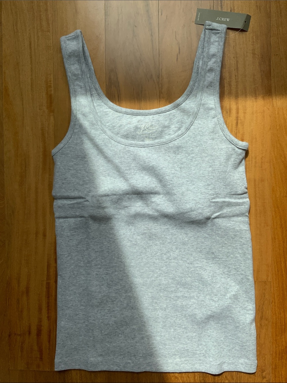 Jcrew perfect fit shelf bra tank SMALL heathered platinum grey JCREW tank top